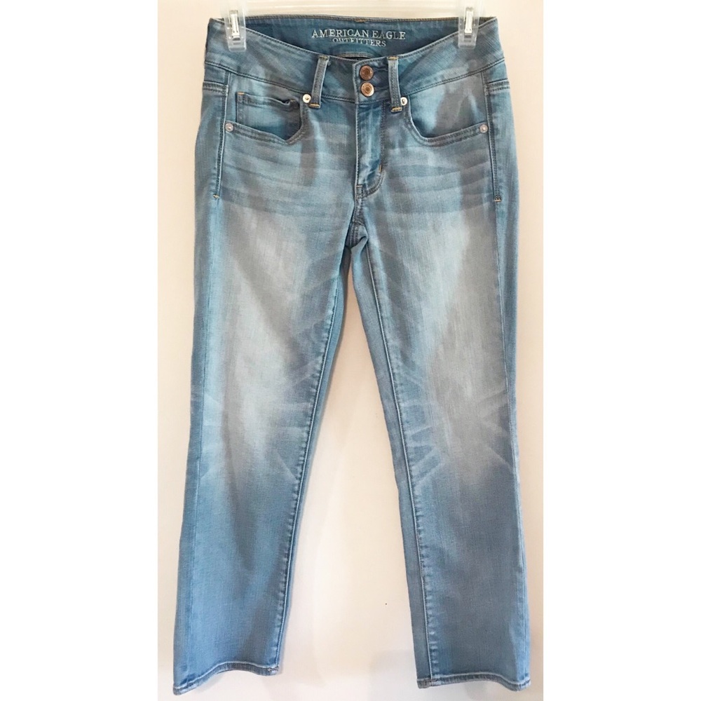 American Eagle artist crop jeans